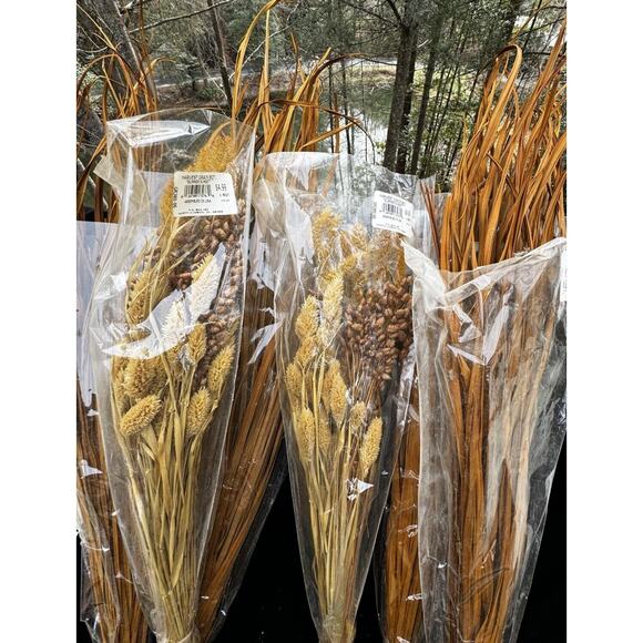 6 Large Bundles Of Fall Harvest Halloween Artificial Flower Floral Filler Design - Picture 1 of 12